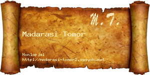 Madarasi Tomor névjegykártya